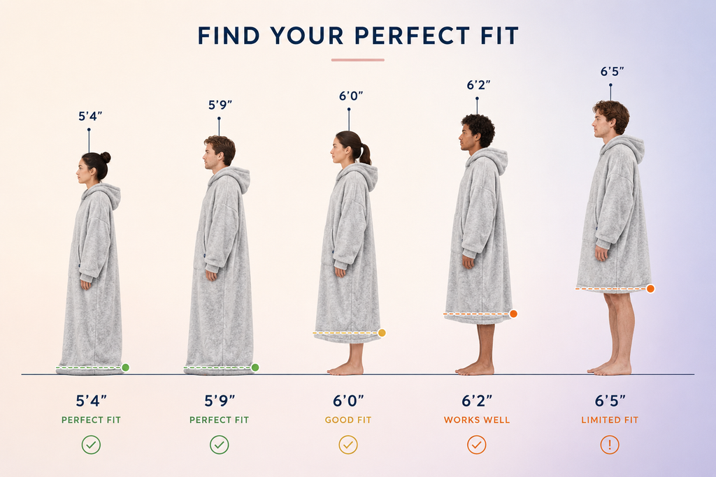 Premium Wearable Hoodie Blanket with Pockets grey