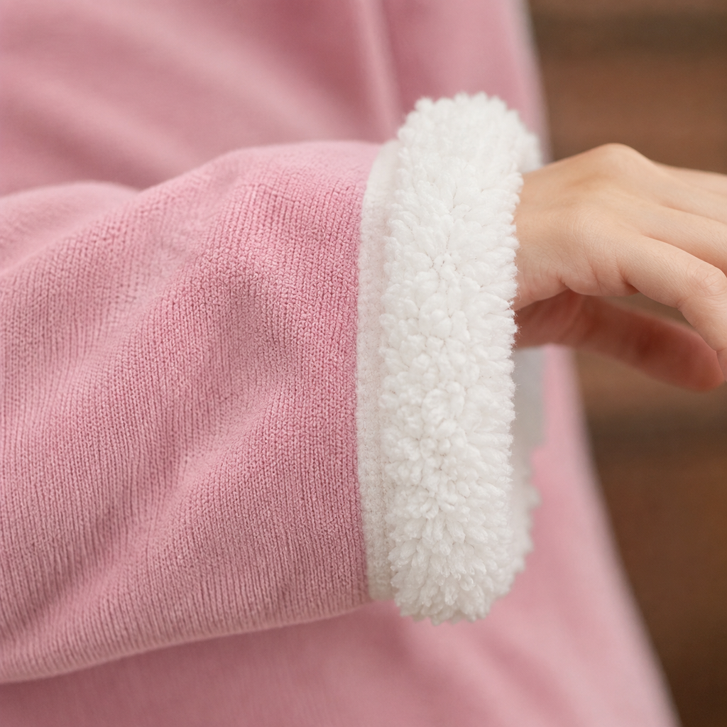 Premium Wearable Hoodie Blanket with Pockets pink