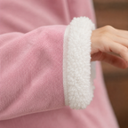Premium Wearable Hoodie Blanket with Pockets pink