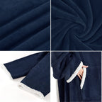 Premium Wearable Hoodie Blanket with Pockets navy blue