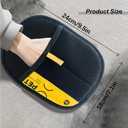 Pet Hair Remover Gloves Electrostatic for Cats Dogs, Reusable Washable Grooming Glove with 2-in-1 Lint Roller Brush